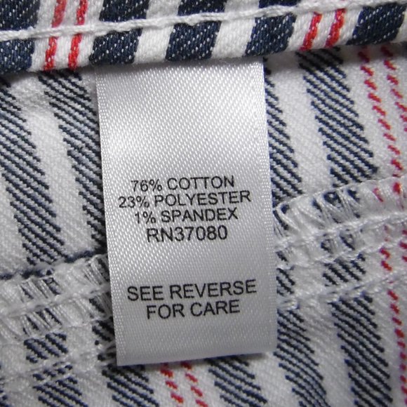 C est. 1946 Denim Striped Skinny Crop Jeans - Picture 10 of 10